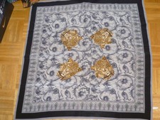 Seidenhalstuch m. Klassikmuster , ca. 90 x 88 cm.