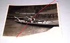 Berchtesgaden Königssee Männer Tracht Kahn Boot 1950er Urlaub Altes Foto (A35