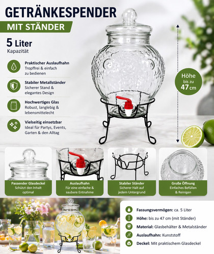 Getränkespender mit - 5l,