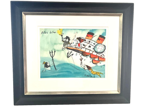 Aquarell unikat andrea doria - "andrea, doria"