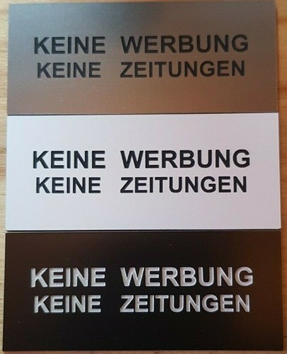 Briefkastenschild keine - ,