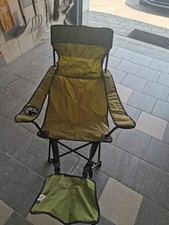 Campingstuhl mit Fußablage faltbar Liege-Funktion für Festivals, Angeln & Campen