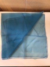 Transparentes Gas Halstuch/Kopftuch *  73 x 73 cm * Blau Neu