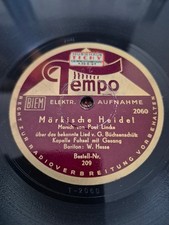 Märkische Heide, märkischer Sand.., 1934, Kap.Fuhsel mit Gesang, Schellackplatte