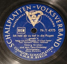 GEORG GRÜBER TANZORCHESTER CLANGOR SCHELLACKPLATTE
