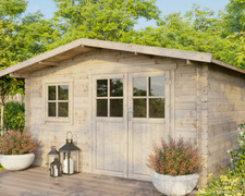 Gartenhaus Gerätehaus Holzhaus Blockhaus 4x3m 28mm ALL IN