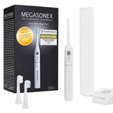 MEGASONEX M8 Ultraschall-Zahnbürste Set - Mit 2 Vibrations-Stufen