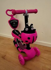 YOLEO 5-in-1 Kinder Roller Scooter mit Abnehmbarer Karikaturkorb Sitz Schubst...