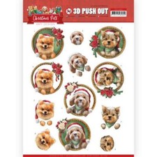 3D-Stanzbogen - Amy Design - Christmas Pets - Weihnachts Hunde