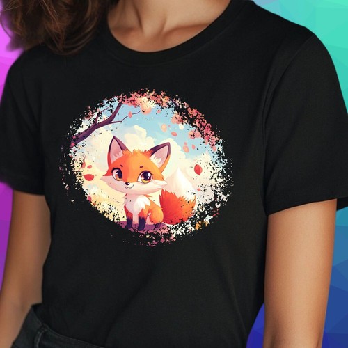 Shirt frauen kawaii fuchs - t-shirt,
