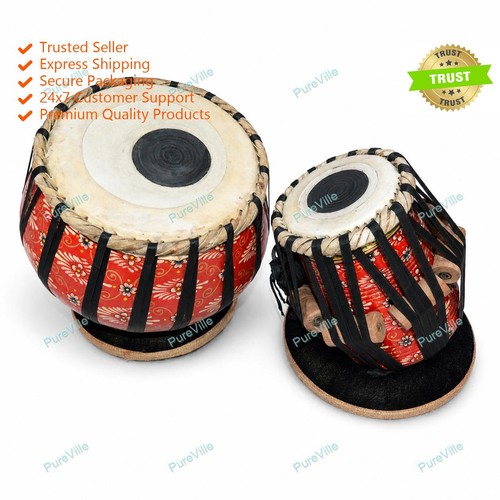 Rot handbemalung messing tabla - rot,