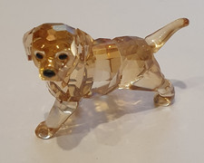 Swarovski Kristall Figur Golden Retriever Welpe stehend