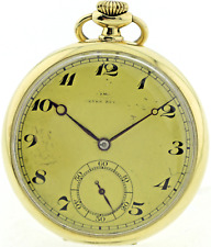 IWC Schaffhausen Bayer offene Taschenuhr, 585/14k Gold Kal.57 H5, ca. 74g, Ø47mm