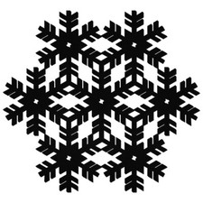 Schwarze Filz Schneeflocke V2