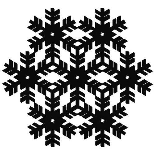 Schwarze filz schneeflocke - filz,
