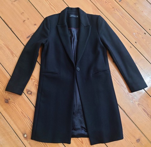 Damen wollmantel schwarz - wollmantel,