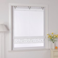 Transparent Raffrollo Bestickt