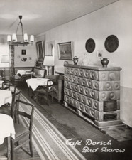 121/303 AK BAD SAAROW CAFE DORSCH - INNENEINRICHTUNG KACHELOFEN DDR 1960