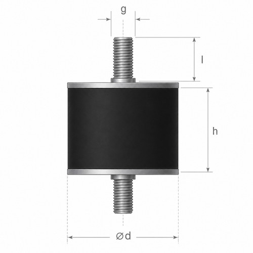 Gummipuffer typ silentblock - gummipuffer, a