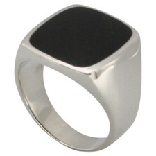 Massiver siegelring mit onyx - siegelring,