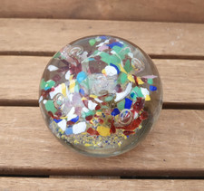 Briefbeschwerer Glas 70er Vintage Pop Art mundgeblasen sehr schön