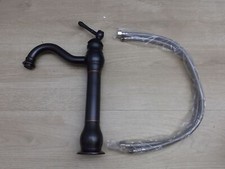 FWZZQ Wasserhahn Bad Schwarz Retro, Waschtischarmatur 360°Schwenkbar, I19026