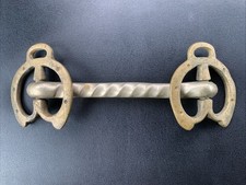 Alte Gebiß Zaumzeug Stangengebiss Showtrense Messing Hufeisen Pferdetrense