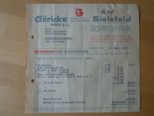  RECHNUNG 1942  GÖRICKE MOFA