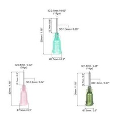 10 x f. Spritzen Dosiernadeln Stumpfkanülen Neu 18 G -hier in hellgrün oben Luer