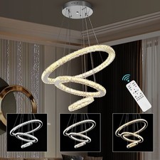 36W/60W LED Kristall Kronleuchter dimmbar Hängeleuchte Deckenlampe Schlafzimmer