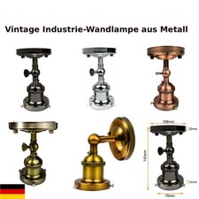 Vintage Wandleuchte Retro Wandlampe E27 Metallfassung Kupfer Industrial Loft
