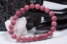 Edelstein Armband Dunkler Rhodonit | 8mm Kugelarmband