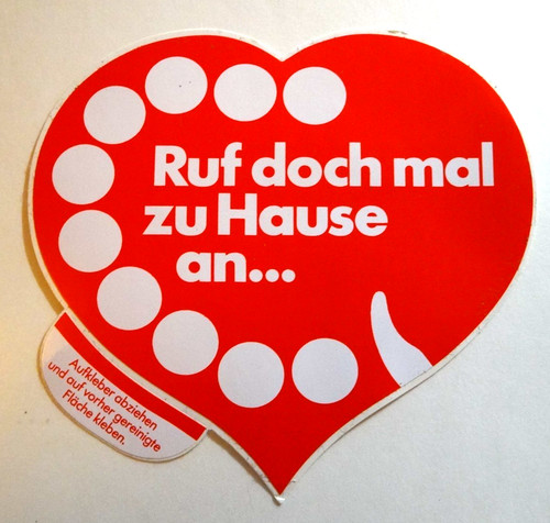 Werbe aufkleber ruf doch - ruf,