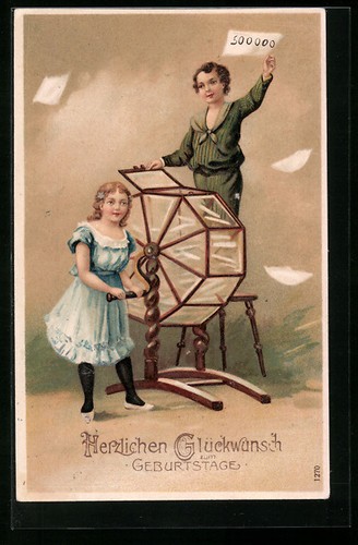 Präge lithographie mädchen - präge-lithographie,