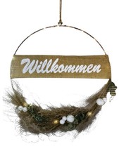 LED Deko Ring warmweiß 40cm mit Timer Batterie IP44 Innen & Außen