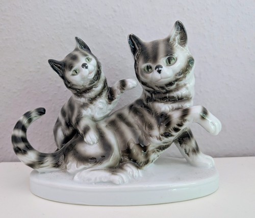 Porzellan figur katze - figur, mit