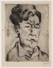 August Wilhelm Dressler, "Portrait" Radierung, sehr schön