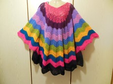 Poncho, Cape,  "Anais", bunt