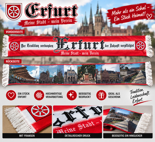 Fan schal fussball - schal, "erfurt"