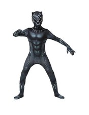 Kinderkostüm Black Panther Superheld Cosplay Anzug mit Maske Karneval 4–5 Jahre