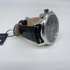 Tommy Hilfiger Multi Zifferblatt Quarz Uhr für Herren mit Schwarzes Lederarmband