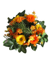 Kerzenring blüten gelb - kerzenring, orange