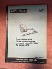 Holder Ersatzteilliste 6 PS Combi Mäher M 7 mit Mähausleger ILO-Motor L 152