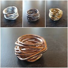 DRAHTORIA Statement - Ring HANDARBEIT Aludraht gold silber antiksilber roségold