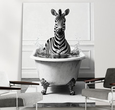 Zebra beim Baden in der
