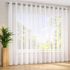 Voile Gardine Weiß