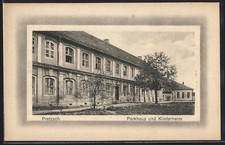 Pretzsch, Parkhaus und Kinderheim, Ansichtskarte 
