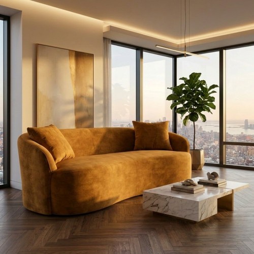 Design sofa arco senfgelb - design,