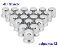 40x Chrom Radmutterkappen 33mm