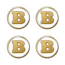 Brabus Silicon Emblem Abziehbild Auto Radkappen Aufkleber Nabendeckel 4 stu Harz